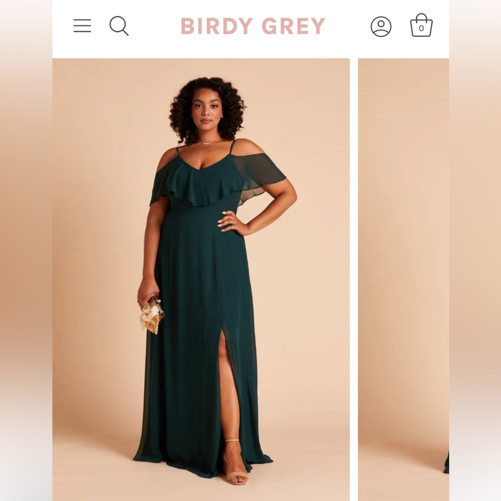 Buddy Grey Jane Convertible Bridesmaid Dress Emerald (No Slit)